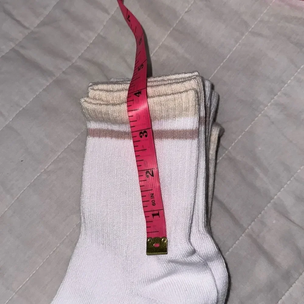 Lucky Brand Ladies 5 pk White Cream Tan Shortie Crew Socks